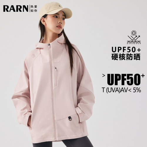 RARN户外轻量化防风软壳外套女春装新款休闲冲锋衣运动登山夹克男 - 图2