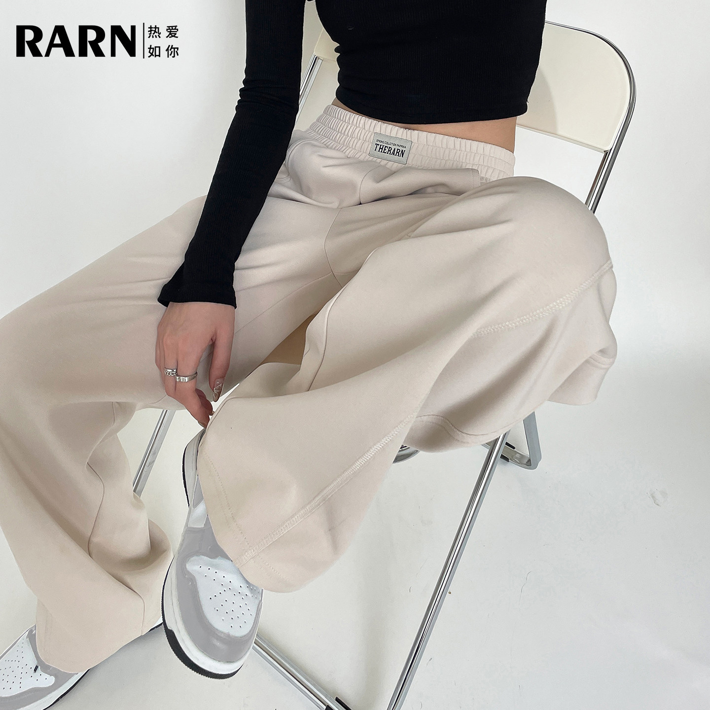 RARN美式香蕉裤女2025秋装宽松弯刀卫裤休闲阔腿裤运动爵士舞裤子,淘宝优惠券,粉丝福利购,淘宝优惠卷