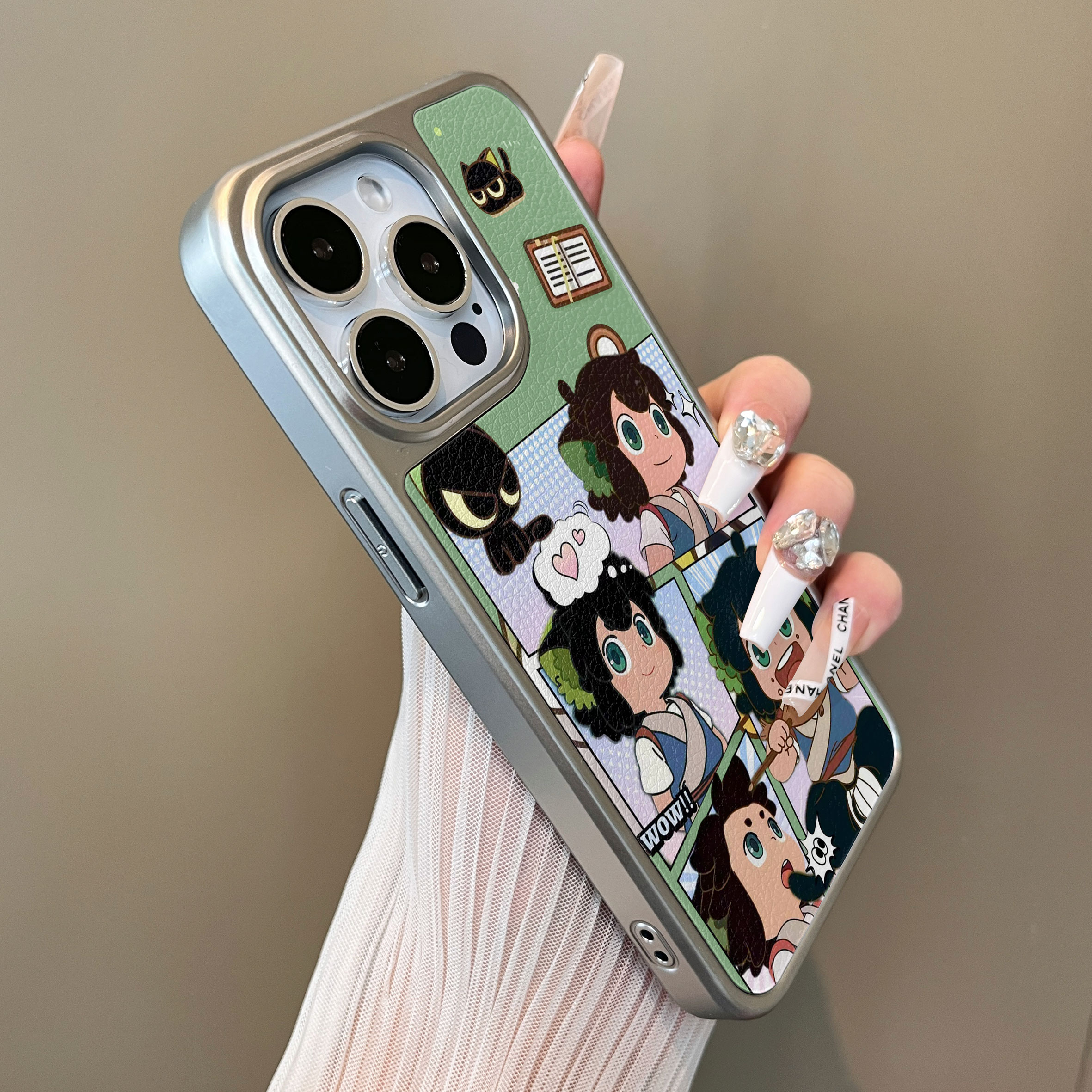 适用于华为pura80pro+手机壳p80plus十吃烤鱼男孩二合一小羊皮支架p60简约新款套防摔男女生p70ultra - 图0