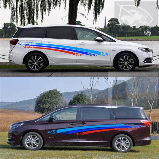 Buick GL8 body stickers, modified car stickers, special Odyssey decorative stickers, Alison car color strips GL6