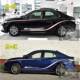 Suitable for Toyota's new eighth-generation Camry car decorative stickers full-body pull-up colorful striped waistline car stickers