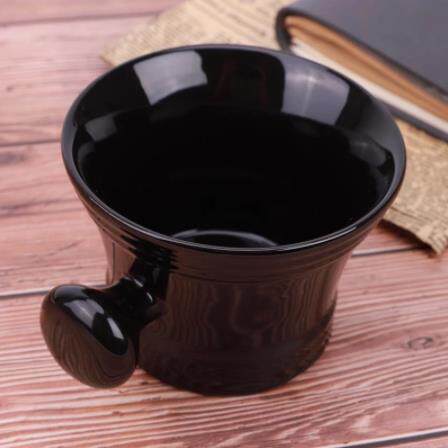YAQI black plastic men's shaving bowl, women's oil bowl, soap bowl, shaving bowl, barber shop use