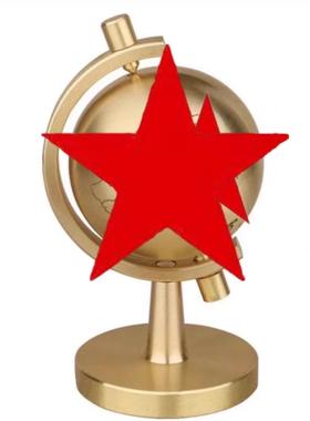 纯黄铜地球仪摆件可旋转可拆卸客厅办公桌装饰摆设铜器把玩件饰品