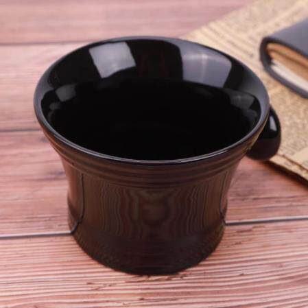 YAQI black plastic men's shaving bowl, women's oil bowl, soap bowl, shaving bowl, barber shop use