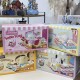 Sanrio Family Cute Shop Kuromi Party Room Ugly Mermaid Seafood Restaurant Assembled LEGO Wooden Toys