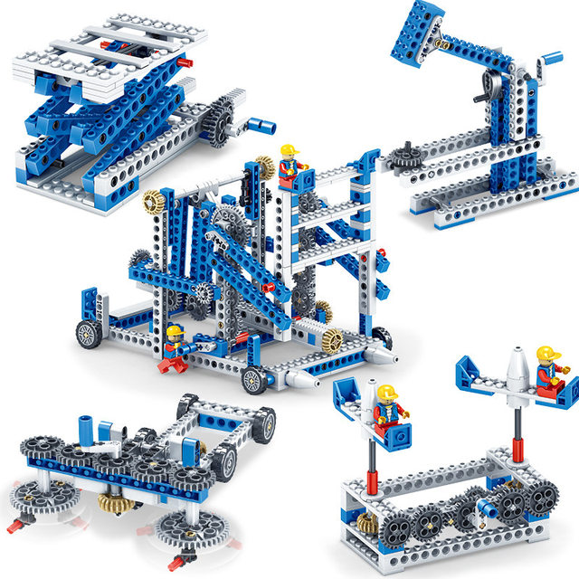 Gear building block programming robot assembly technology