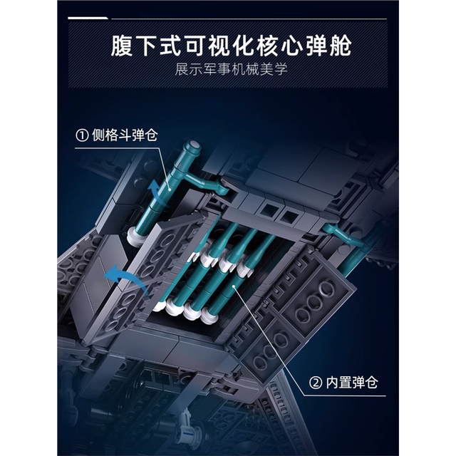 J-20 fighter building block 35 large transport aircraft Chinese military series difficult assembly model boy toy