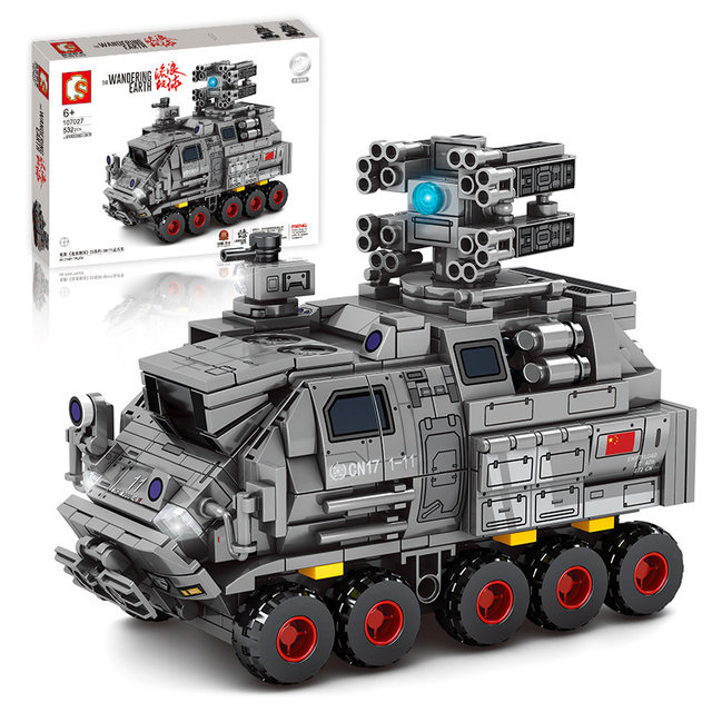 Senbao 107027 Wandering Earth Series Troop Carrier CN171 Small Particle Building Block Military Assembly Toy for Boys