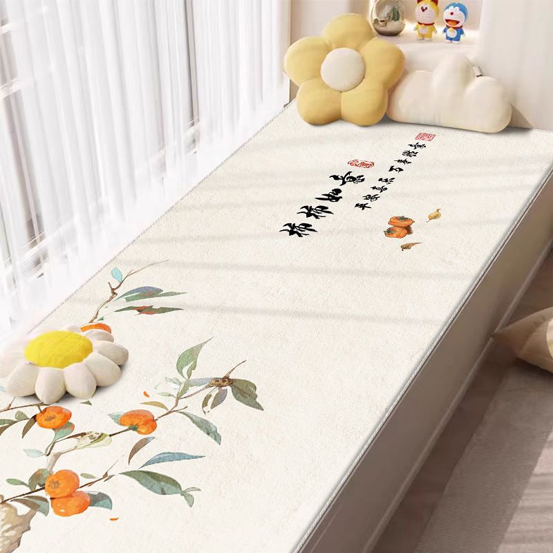 Thickened new imitation cashmere bay window mat, window sill mat, bedroom balcony mat, universal for all seasons, custom-made home tatami mat