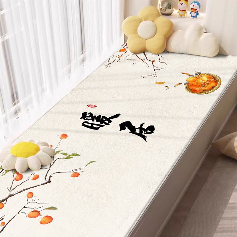 Thickened new imitation cashmere bay window mat, window sill mat, bedroom balcony mat, universal for all seasons, custom-made home tatami mat
