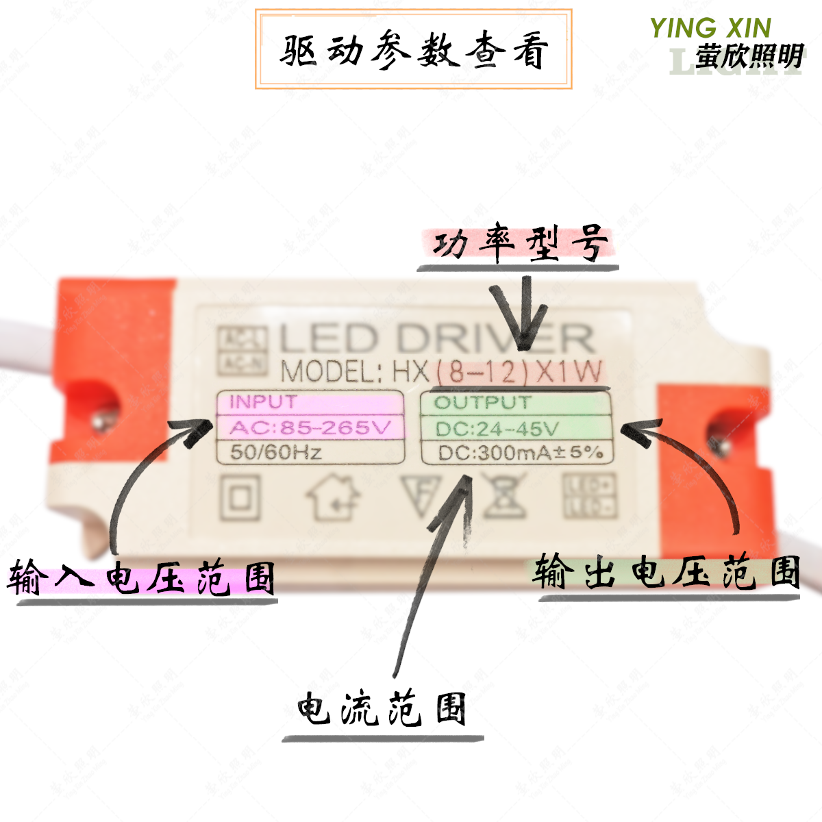 LED电源驱动铝壳防水隔离/非隔离RGB户外灯3w5w7w12w18w24w36w50w - 图2