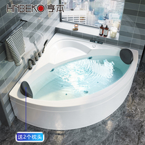 Acrylic Sector Corner Independent Double Triangle Hotel Bathtub Adult Home Surf Massage Thermostatic Tub