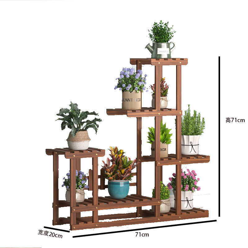 室内外实木质花架子阳台客厅碳化防腐绿萝多肉植物置物架落地多层,淘宝优惠券,粉丝福利购,淘宝优惠卷
