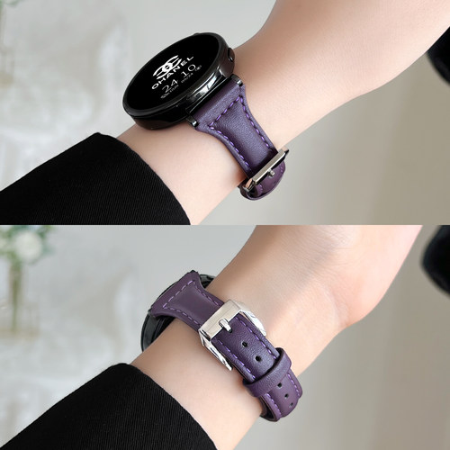 适用华为watch gt6手表带新款真皮watchgt5智能运动手表链watch4高级女款系列5pro专用高端腕表带3/2女士精致 - 图0