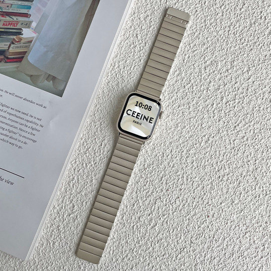 适用iwatchs9手表带s10新款11金属苹果手表链s8s7s6手表带高级感5腕带applewatchs9小众磁吸iwatchse女生新品