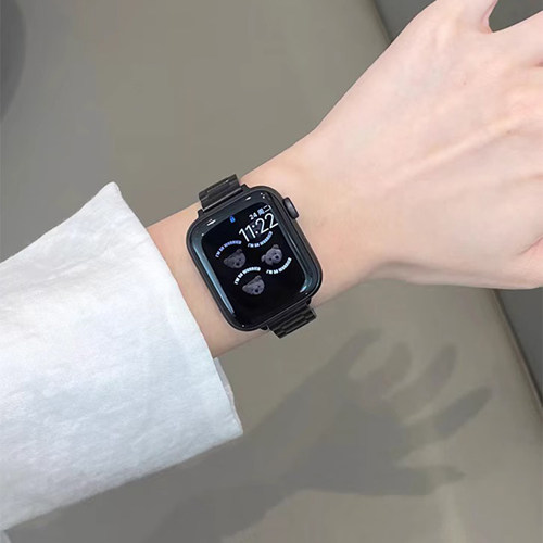 适用iwatchs8手表带新款iwatchse苹果s10智能11手表链s76手表带小众金属applewatchs9女款高级感夏天质感女士 - 图3