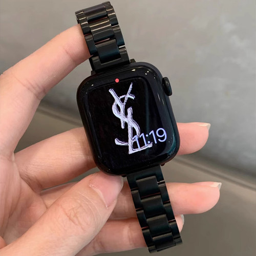 适用iwatchs8手表带新款iwatchse苹果s10智能11手表链s76手表带小众金属applewatchs9女款高级感夏天质感女士 - 图2