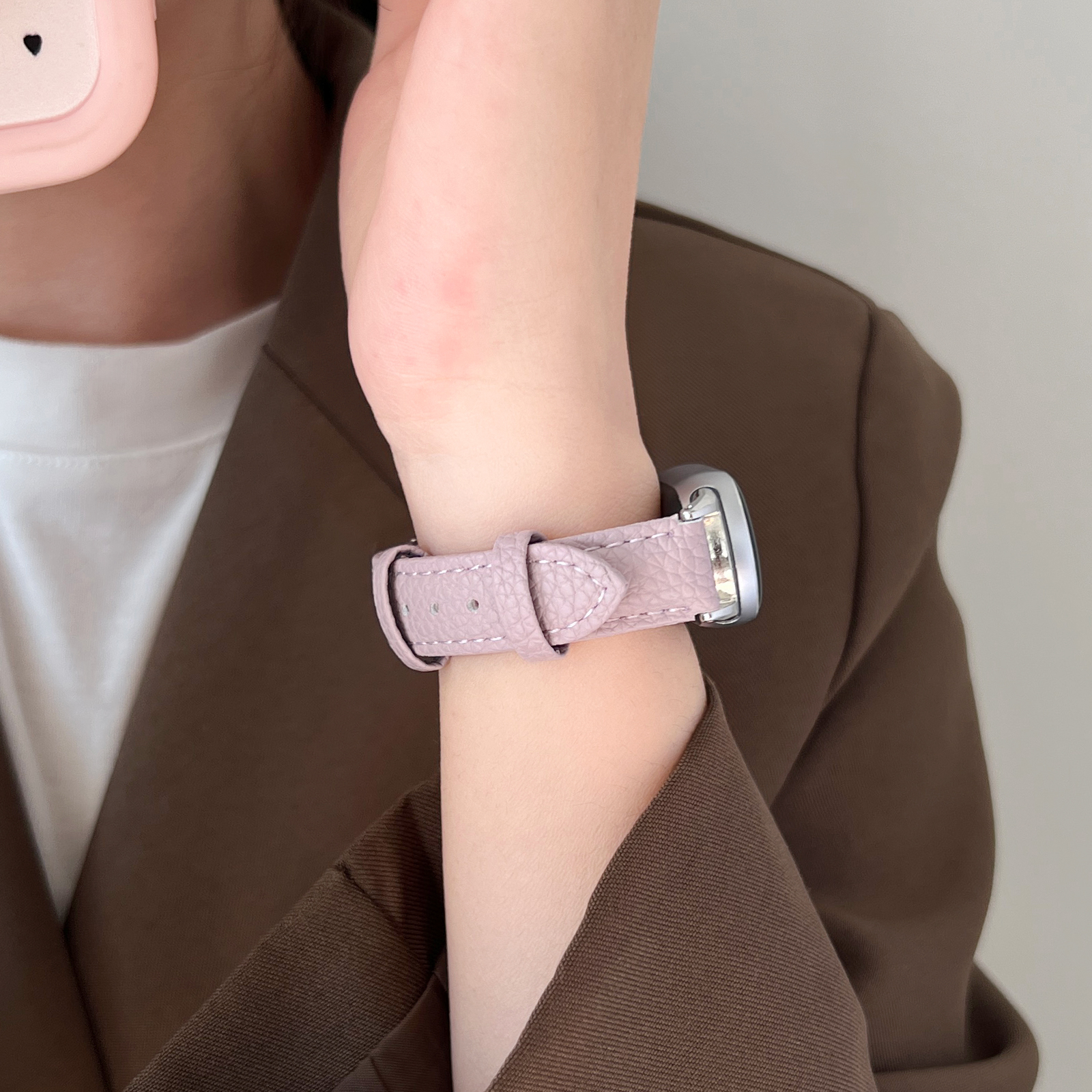 适用小米手环10手表带链皮质9nfc版秋冬系列腕带8高级感小众7韩系表链6女生专用手链5电子智能运动十代陶瓷版 - 图2