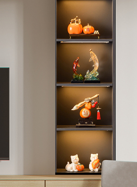 新中式酒柜电视柜摆件乔迁送礼