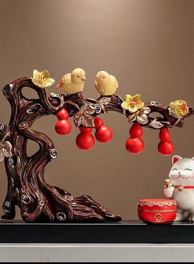 五福临门葫芦招财摆件玄关客厅新中式送搬家礼物乔迁之喜新居礼品