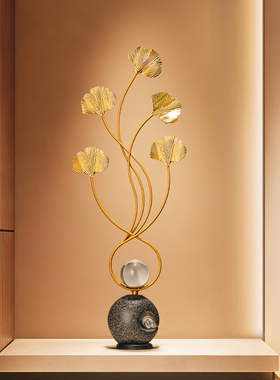 五福临门葫芦摆件入户玄关壁龛客厅竖高石来运转装饰乔迁新居礼物