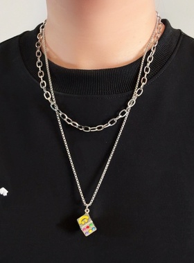 hiphop卫衣链钛钢不掉色配饰品