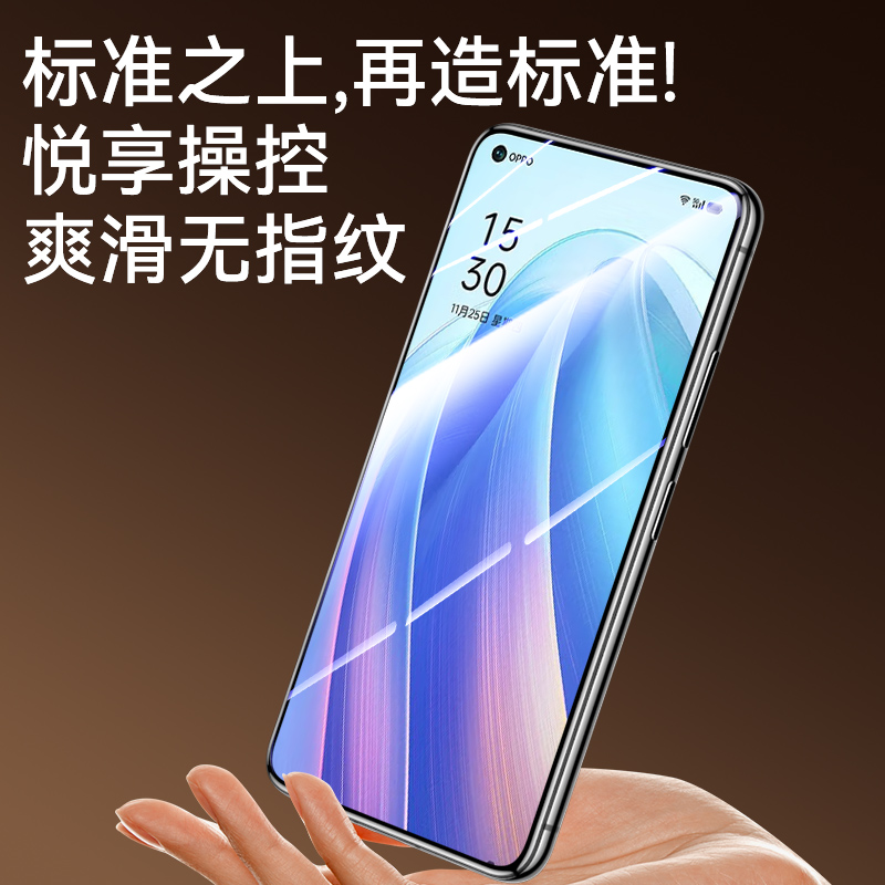 适用手机壳oppo reno7钢化膜Reno8磨砂8por水凝7se5g全屏rneo75g秒贴rone防指纹ooporeno6nova0pp0opopreno5 - 图2