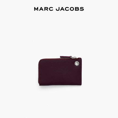 【礼物】MARC JACOBS/莫杰 MJ 牛皮纯色钱包零钱包卡包挂饰 - 图0
