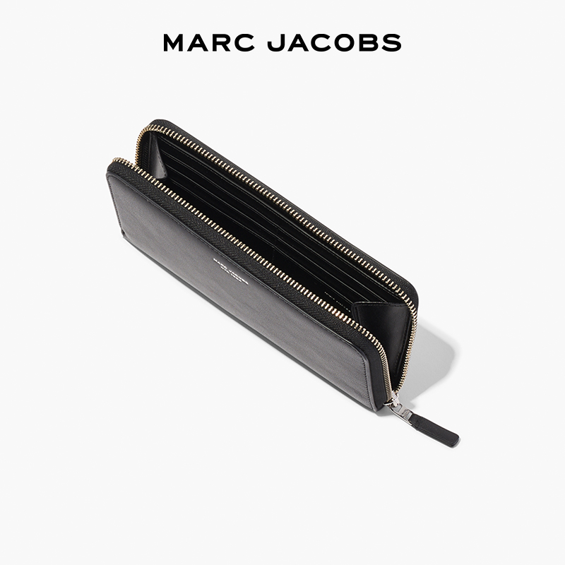 【季末折扣】MARC JACOBS CONTINENTAL WRISTLE羊皮卡包钱包-图1