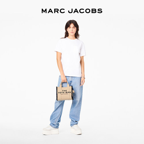 【七夕礼物】MARC JACOBS/莫杰 MJ 小号帆布提花设计通勤托特包 - 图2