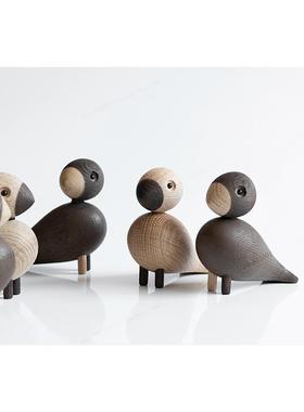 复核 丹麦 Kay Bojesen 双思小鸟一对 木质摆件玩具 木制摆设