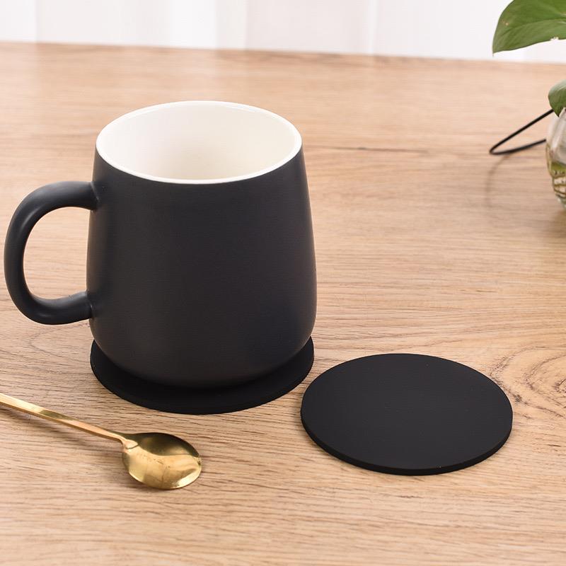 PVC矽胶杯垫隔热垫简约高级感茶杯垫防烫垫纯色杯垫防滑咖啡杯垫 - 图0