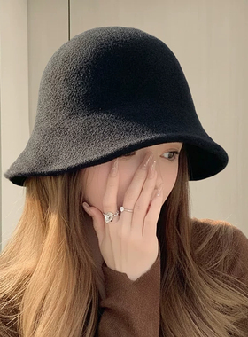 Classy key新加坡设计师联名款百搭显脸小水桶盆帽保暖素颜渔夫帽