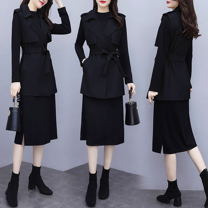 以纯秋水伊人官方旗舰店风衣连衣裙 ns服饰连衣裙