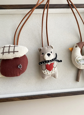 布艺手作儿童挂脖项链可爱毛衣链