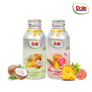 漏！都乐阳光气泡果汁菠萝椰子味400ml/瓶