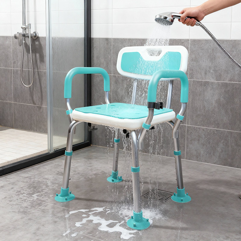 老人浴室洗澡椅家用结实防滑孕妇卫生间洗澡凳高度调节铝合金椅子,淘宝优惠券,粉丝福利购,淘宝优惠卷