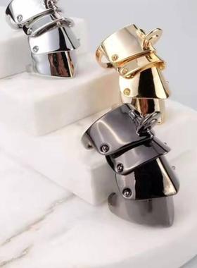 戒指关节女2025 金色银色黑色 四节土星戒指