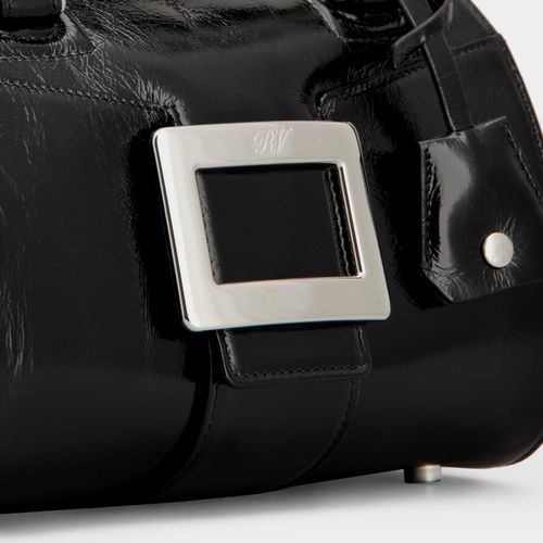 【圣诞礼物】Roger Vivier/RV女包Belle Vivier漆皮保龄球包 - 图2