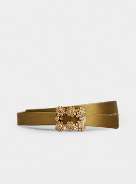 【24期免息】Roger Vivier/新品RV配饰Efflorescence织物腰带