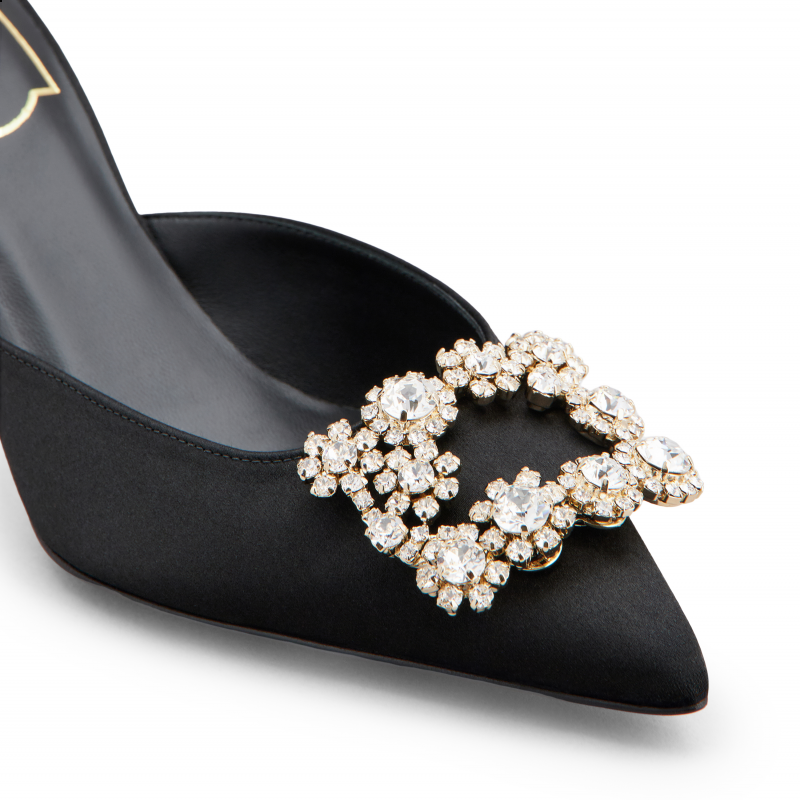 【新年礼物】Roger Vivier/RV女鞋Efflorescence饰扣猫跟穆勒鞋,淘宝优惠券,粉丝福利购,淘宝优惠卷