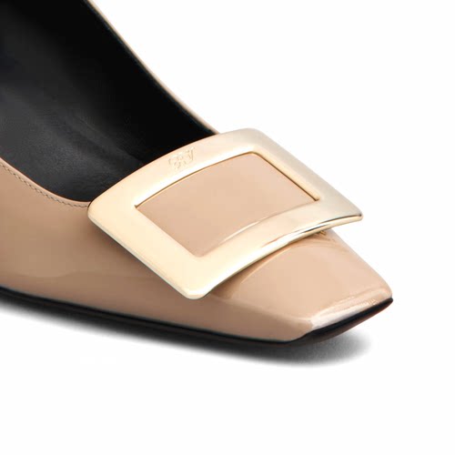 Roger Vivier/RV女鞋Belle Vivier漆皮方扣高跟单鞋 - 图2