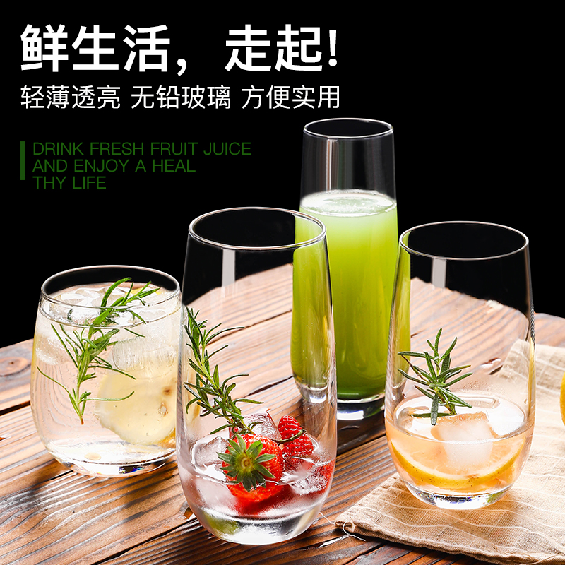 Transparent drinking glass heat-resistant water cup tea cup - 图0