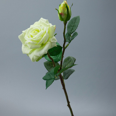 手感保湿玫瑰花仿真花束绢花客厅餐桌装饰花单支花艺插花假花婚庆 - 图2