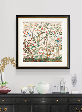 速壹客厅简美定制实木画框装饰画