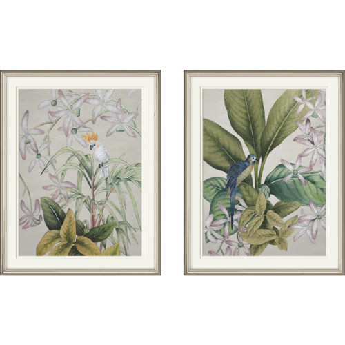 速壹现代美式轻奢客厅装饰画简美壁画法式田园乡村兰花鸟植物挂画 - 图0