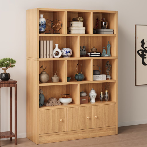 新中式茶楼收纳柜子客厅茶室博古架多功能展示柜家用置物架展示架 - 图0