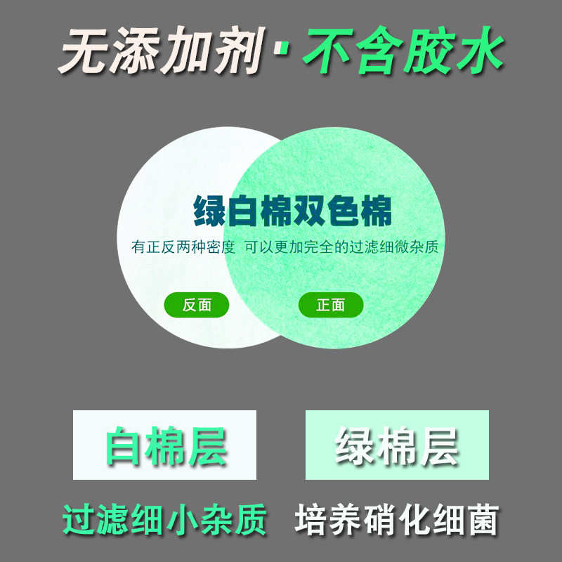 鱼缸过滤棉专用绿白棉净水生化棉净化滤材加厚高密度透水过滤材料,淘宝优惠券,粉丝福利购,淘宝优惠卷