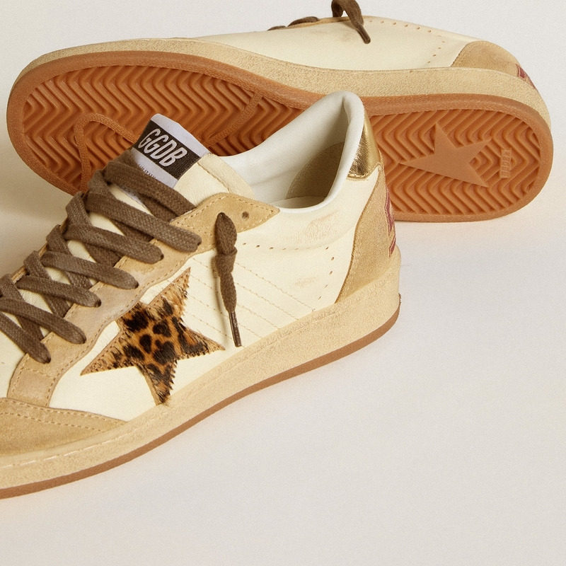 【线上限定】Golden Goose女Ball Star豹纹星运动休闲脏脏鞋GGDB,淘宝优惠券,粉丝福利购,淘宝优惠卷