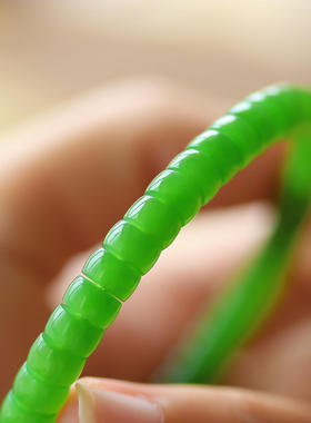 和田玉手链手串高品质苹果绿直切女款玉质冰透6mm2天鉴赏期带证书